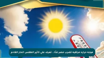 موجة حرارة مرتقبة تضرب مصر غدًا.. تعرف على تأثير الطقس الحار القادم
